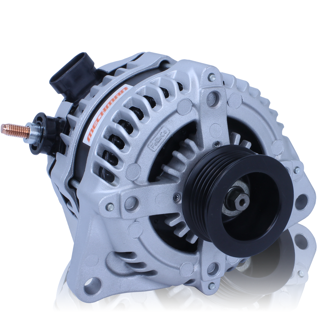 170 amp high output racing alternator Ford 5.0L Coyote engine swap - 1 wire turn on | 11626170-1 | by: Mechman @ the lowest price of $349.00