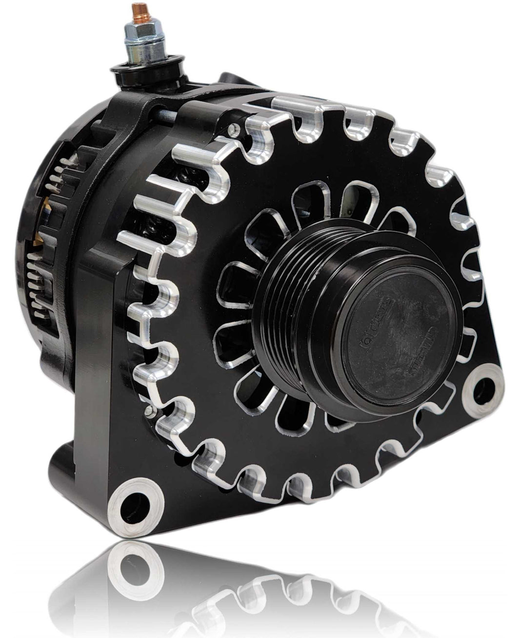 250 Amp Billet Racing Alternator for C7 Corvette - Black Anodized | B11794250B | by: Mechman @ the lowest price of $574.00