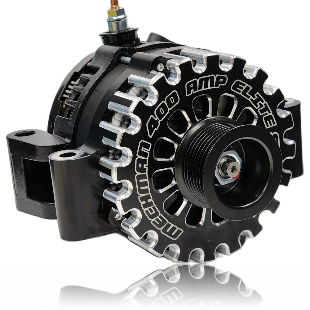 400 Amp Billet Elite series alternator for early Powerstroke Ford | B7768400B | by: Mechman @ the lowest price of $699.00