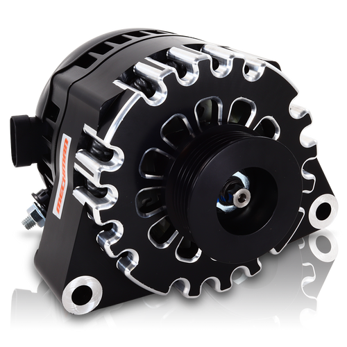 Mechman 170 Amp Billet Racing Alternator C5 / C6 Corvette 5.7L 6.2L - Black Anodized
