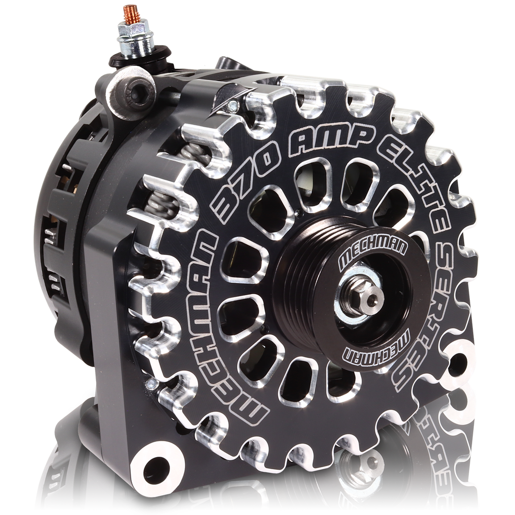 370A Billet large case hairpin alternator for 2001-2007 GM truck 6.6l Diesel - side output stud- Black | B11348370B | by: Mechman @ the lowest price of $629.00
