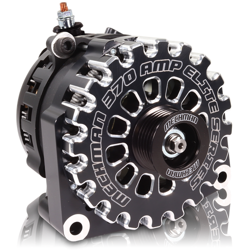 Mechman 370 Amp RVC Bypass High Output Alternator 2014+ Chevrolet GMC Cadillac - Black Billet