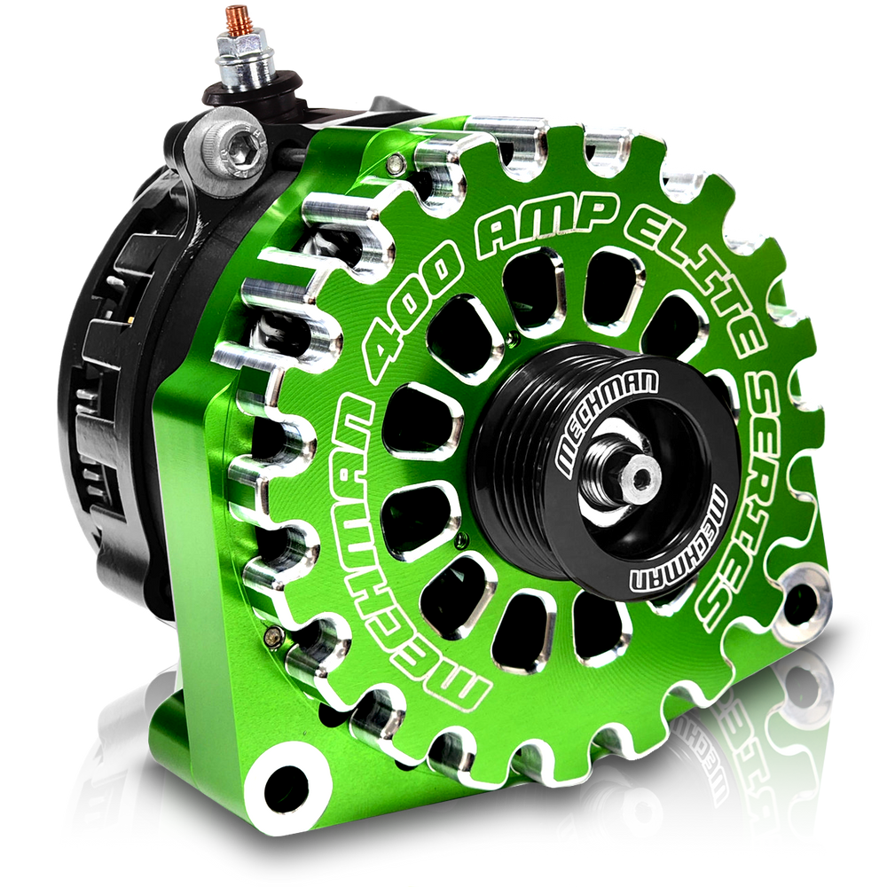 High output 400 Amp Green Billet Alternator for 14-18 GM Silverado Sierra Suburban Tahoe Escalade | B14019400GN | by: Mechman @ the lowest price of $699.00