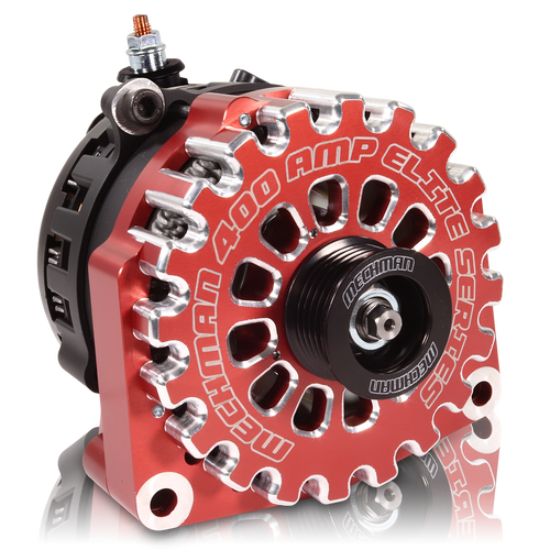 Mechman 400 Amp RVC Bypass High Output Alternator 2014+ Chevrolet GMC Cadillac - Red Billet