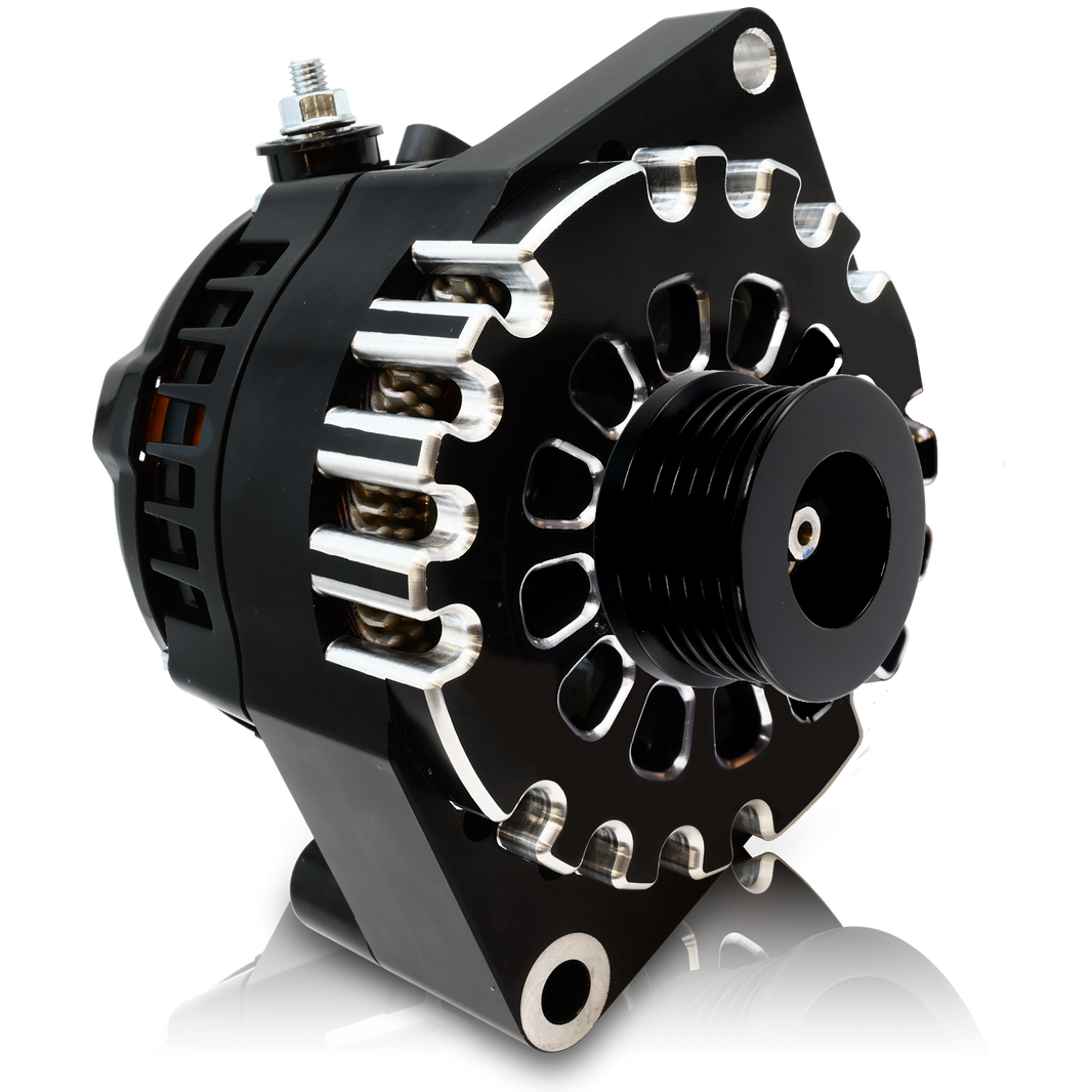 S Series Billet 320a racing alt - 6/12 Ford 6S - Black