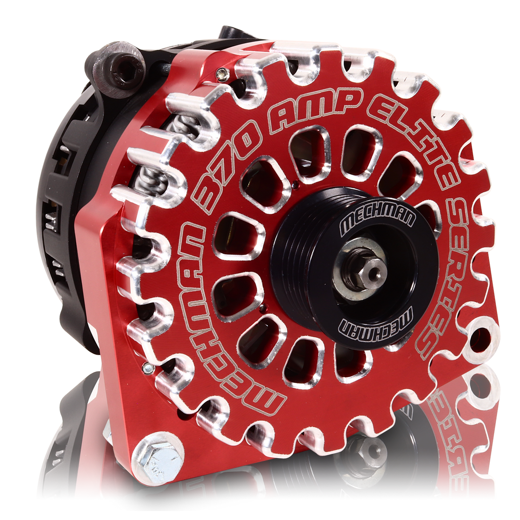 370 amp Elite series alternator for 88-95 GM Truck (Red) | B81657370RD | by: Mechman @ the lowest price of $629.00