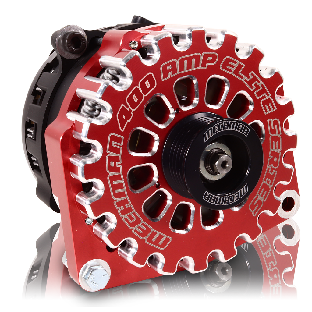 400 amp Elite series alternator for 88-95 GM Truck (Red) | B81657400RD | by: Mechman @ the lowest price of $699.00