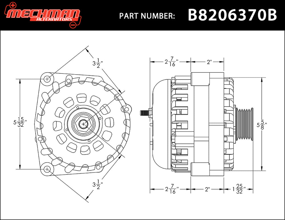 E Series 370 amp Red Billet GM truck | B8206370RD | by: Mechman @ the lowest price of $629.00