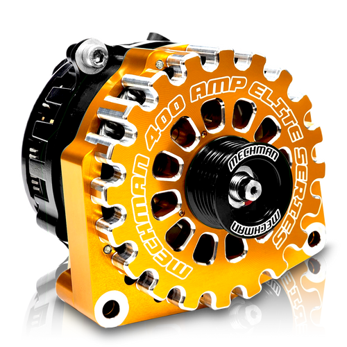 Mechman 400 Amp RVC Bypass Alternator 2005-2013 GM Truck 4.3L 4.8L 5.3L 5.7L 6L - Orange Billet