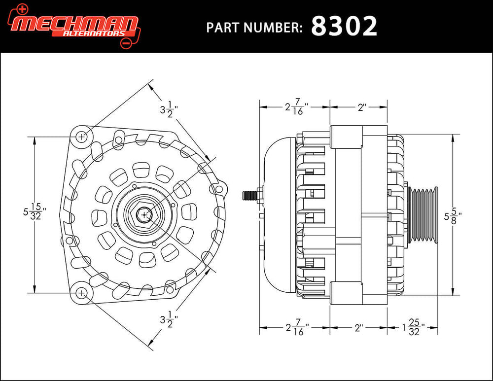 E Series 370 amp Black Billet for 2 pin GM truck | B8302370B | by: Mechman @ the lowest price of $629.00