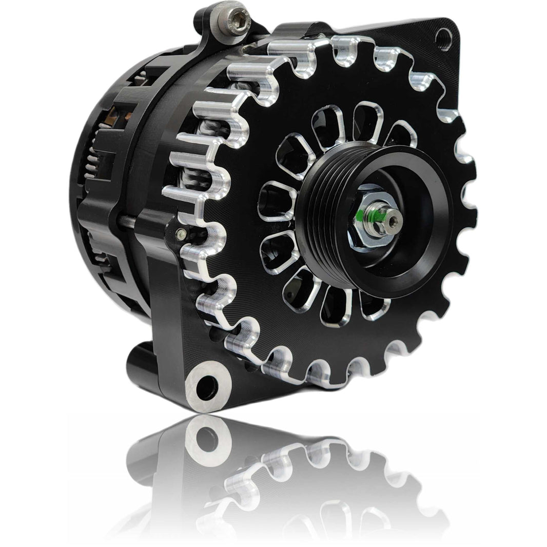 E Series Billet 250A alt - Fits 6/12 CS144 - BLACK finish | B7864250B | by: Mechman @ the lowest price of $524.00