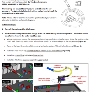 FT101 MINI Fuse Tap (Includes 2-amp fuse and 4' wire extension) | FT101 | by: Mechman @ the lowest price of $15.00