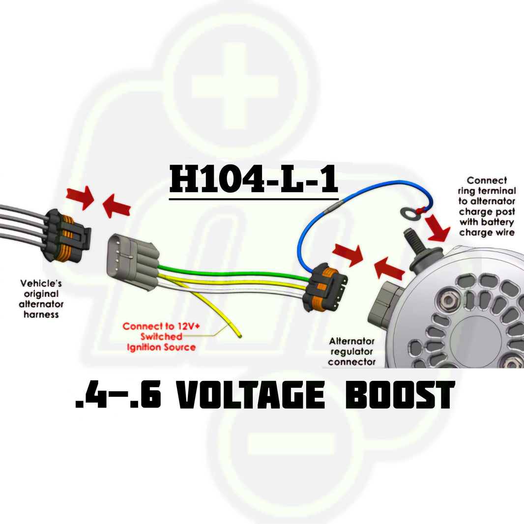 H104-L-1 Voltage boost harness for 1996-2004 GM trucks with HALF a volt increase for Lithium batteries | H104-L-1 | by: Mechman @ the lowest price of $39.00