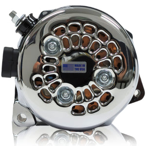 Billet 240A racing alternator 88-95 GM truck mount - Polished | B81657240P | by: Mechman @ the lowest price of $550.00