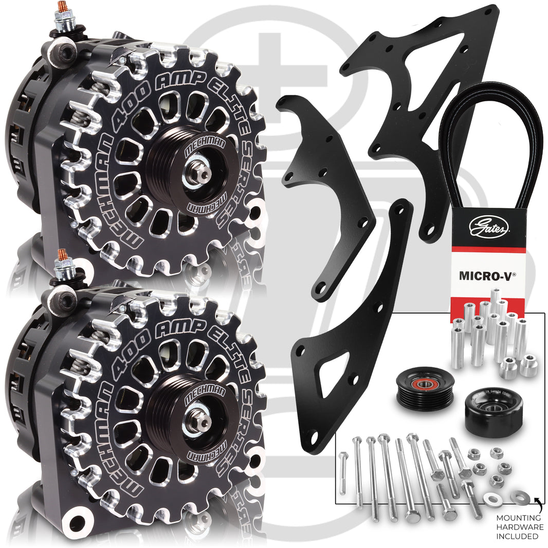 Mechman 800 Amp Black Dual Alternator Kit for 2014 - 2020 GM Trucks