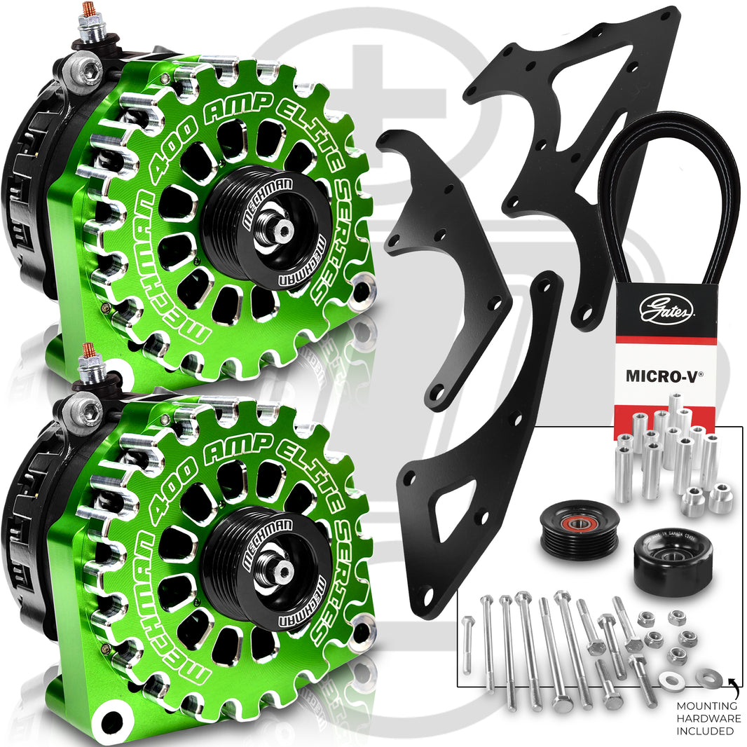 Mechman 800 Amp Green Dual Alternator Kit for 2014 - 2020 GM Trucks