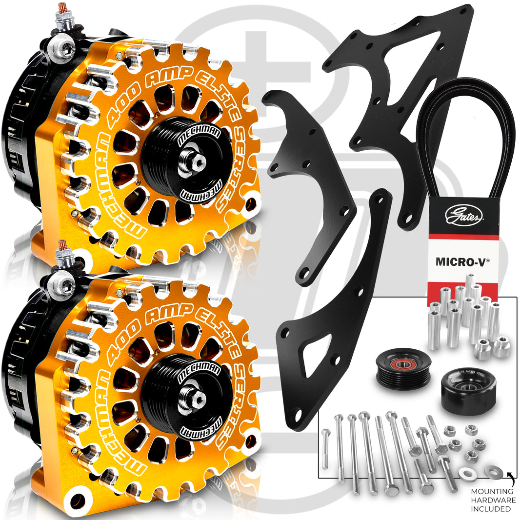 Mechman 800 Amp Orange Dual Alternator Kit for 2014 - 2020 GM Trucks