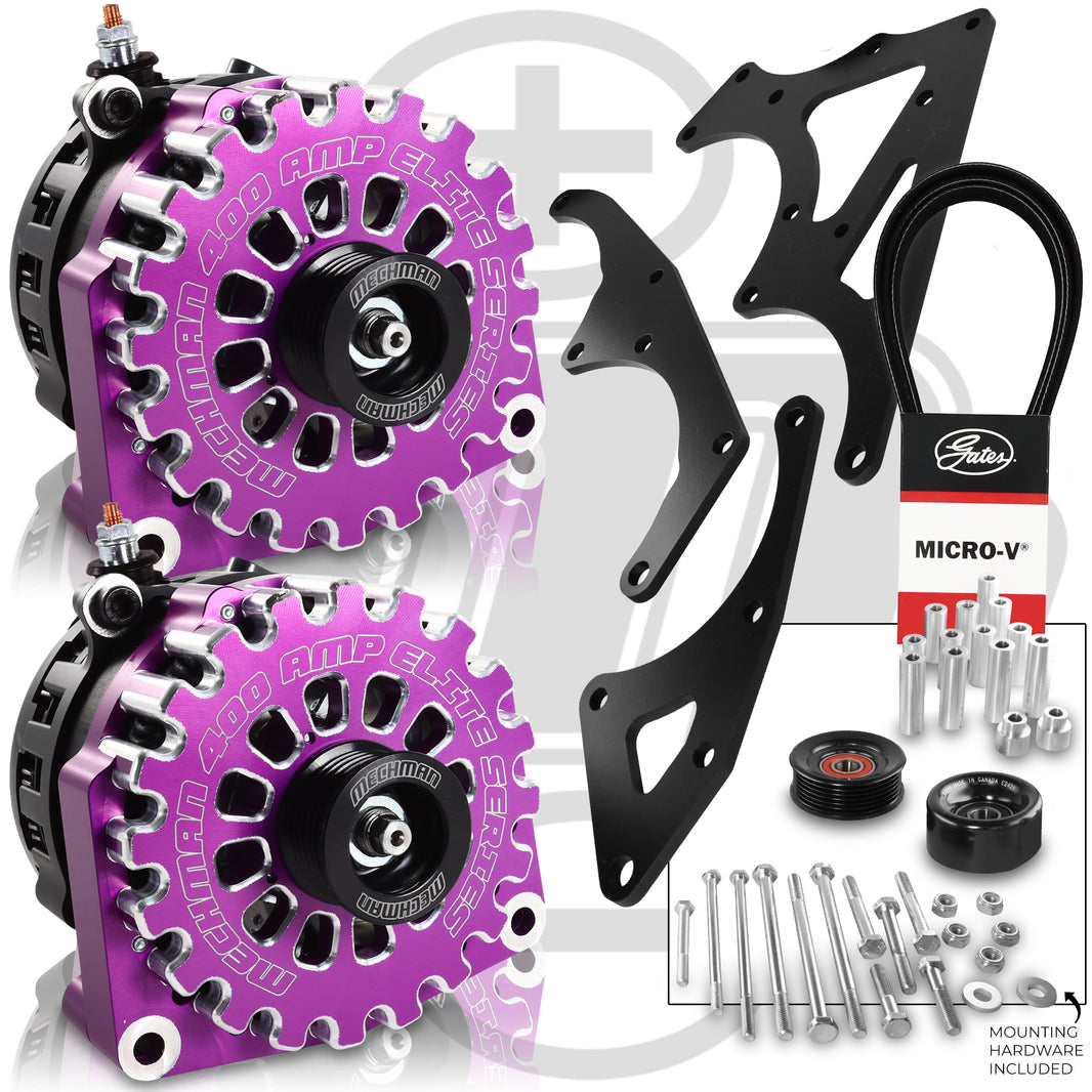 Mechman 800 Amp Purple Dual Alternator Kit for 2014 - 2020 GM Trucks