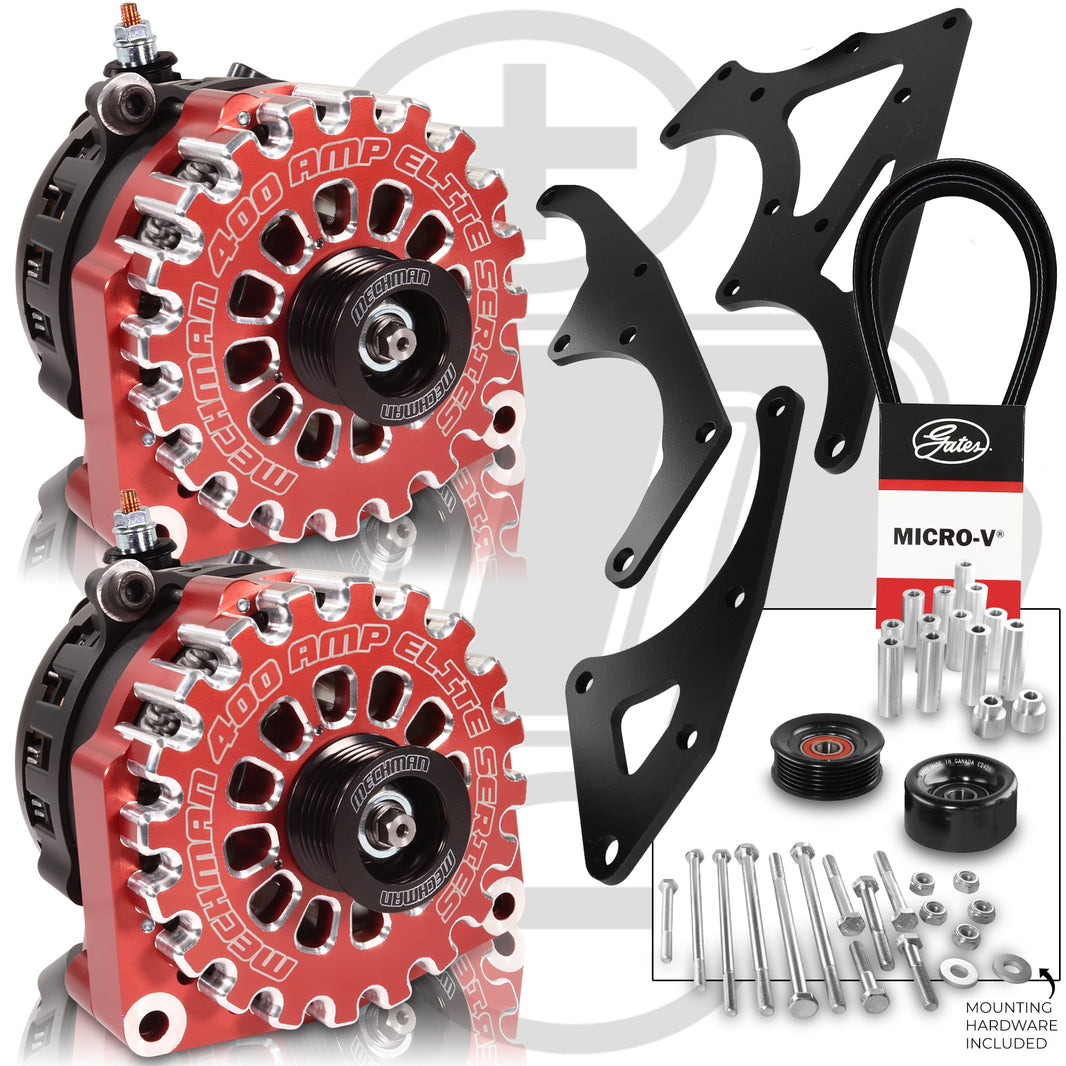 Mechman 800 Amp Red Dual Alternator Kit for 2014 - 2020 GM Trucks