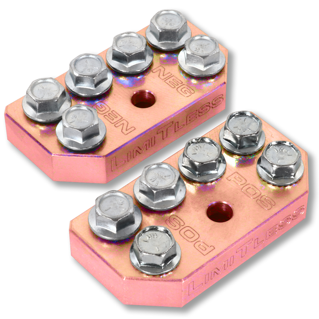 Limitless Lithium Lug Style Bars Copper 15AH / 25AH / G10 | LLC-LUG-BARS-COPPER | by: Limitless Lithium @ the lowest price of $88.99