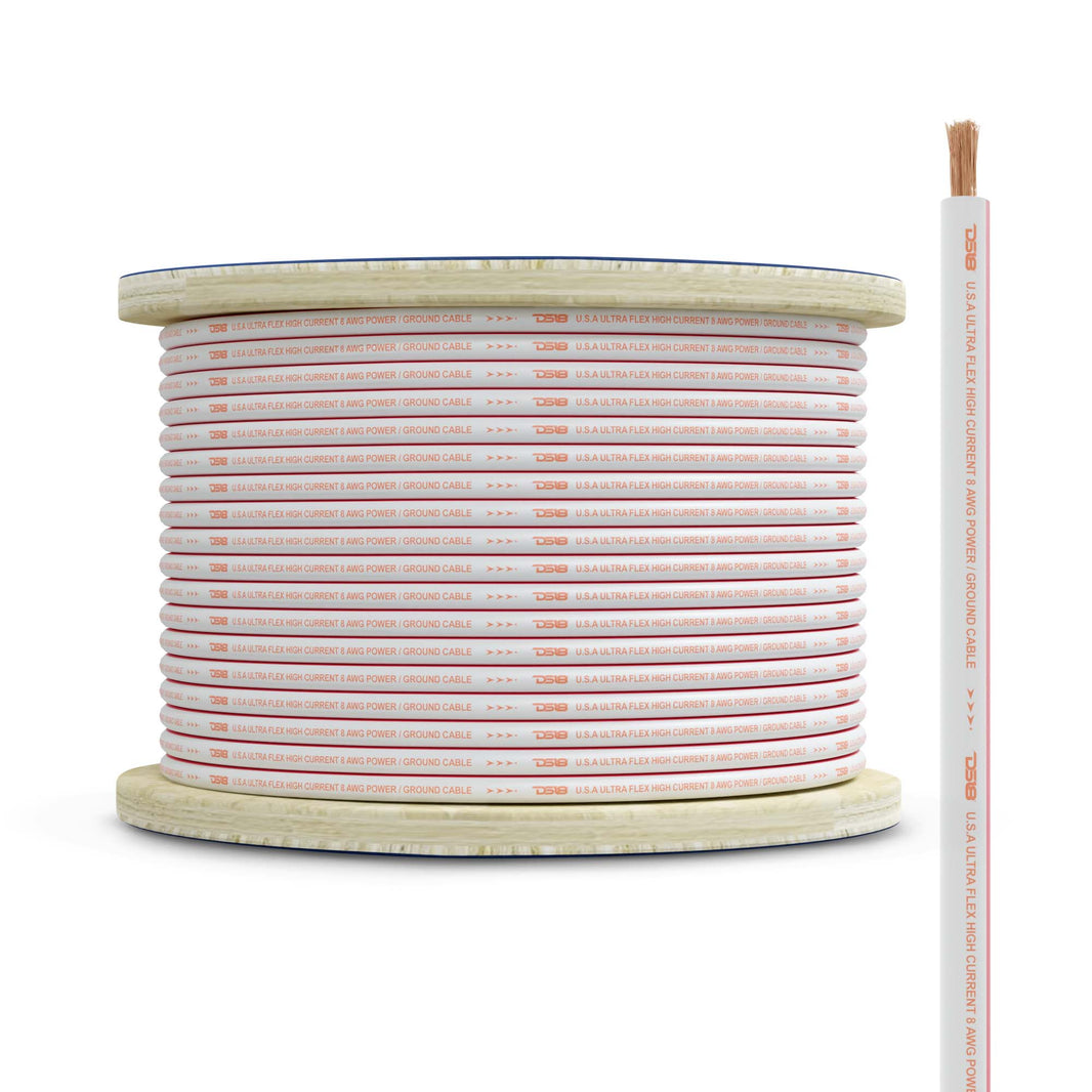 8-GA Marine Grade Tinned 100% Copper OFC Power Wire -100 Feet