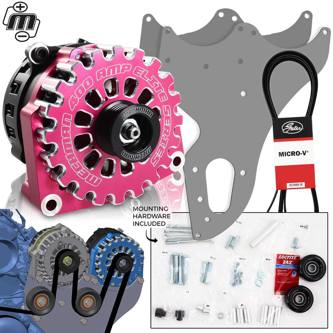 Mechman 400 Amp Pink Dual Alternator Kit for 1999 - 2013 GM Trucks | D202PI | by: Mechman @ the lowest price of $1199.00