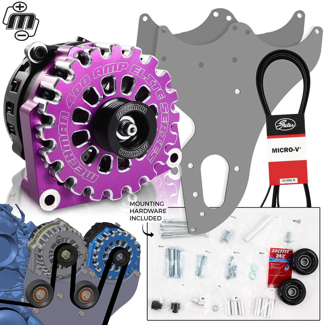 Mechman 400 Amp Purple Dual Alternator Kit for 1999 - 2013 GM Trucks | D202PU | by: Mechman @ the lowest price of $1199.00