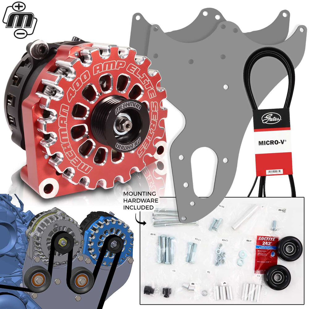 Mechman 400 Amp Red Dual Alternator Kit for 1999 - 2013 GM Trucks | D202RD | by: Mechman @ the lowest price of $1199.00