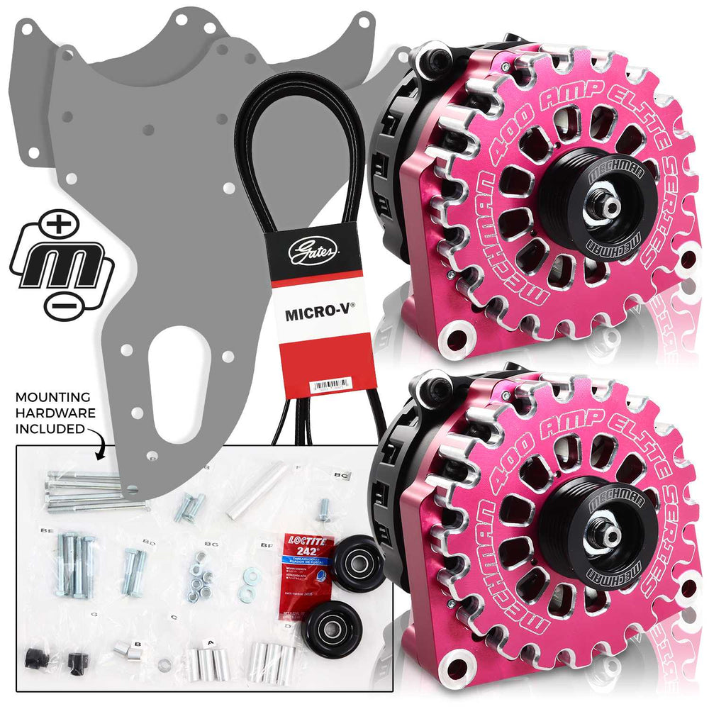Mechman 800 Amp Pink Dual Alternator Kit for 1999 - 2004 GM Trucks | D201PI | by: Mechman @ the lowest price of $1599.00