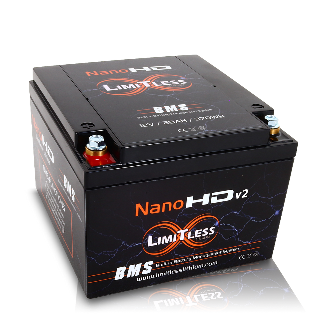 Nano -HDv2 30AH Motorcycle / Power sports Battery | LL-NHDv2-30AH | by: Limitless Lithium @ the lowest price of $769.00