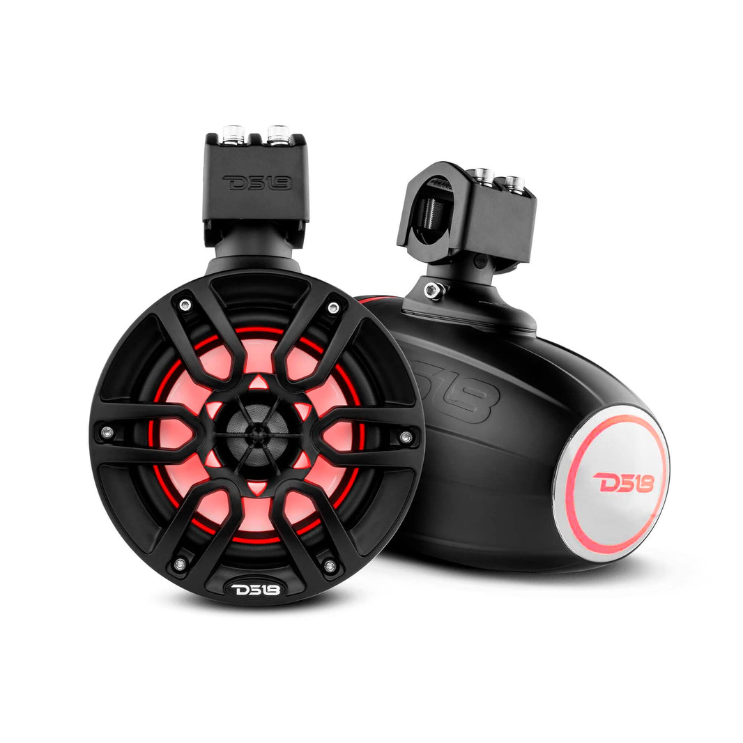 NXL 6.5" Marine and Powersports Towers LED RGB Lights 100 Watts Rms - Black