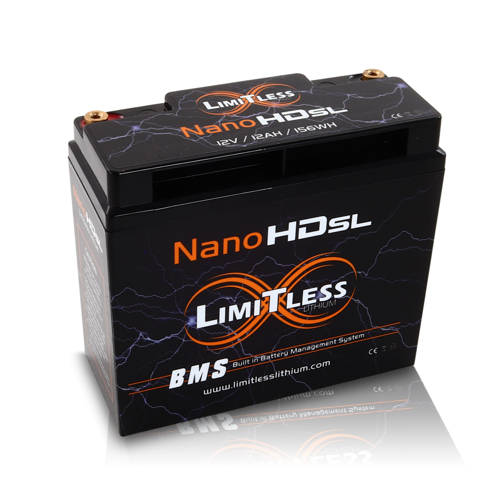 Nano -HD SL 12AH Motorcycle / Power sports Battery (BCI 20 Case) | LL-NSL-12AH | by: Limitless Lithium @ the lowest price of $589.00