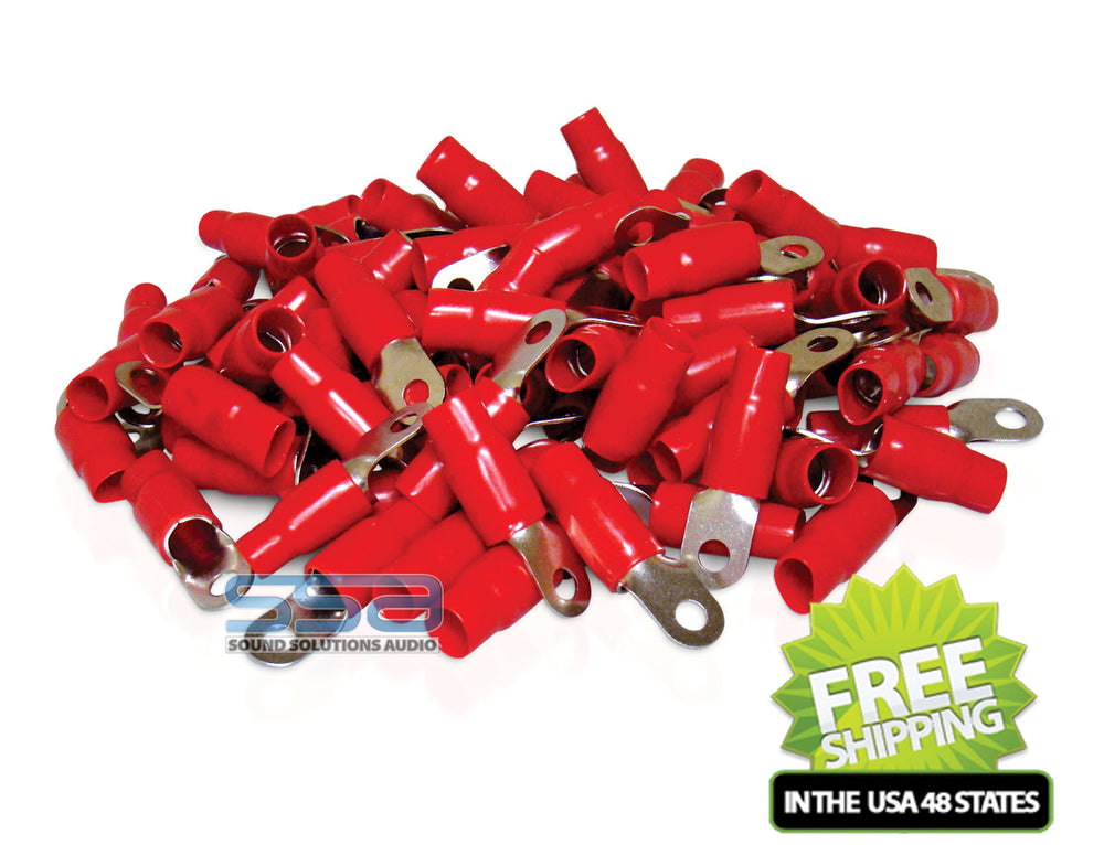 XP FLEX 0 AWG 100PK 8.5mm Ring Terminals Red Boot | RT0S-RD-100PK | by: XS Power @ the lowest price of $89.99