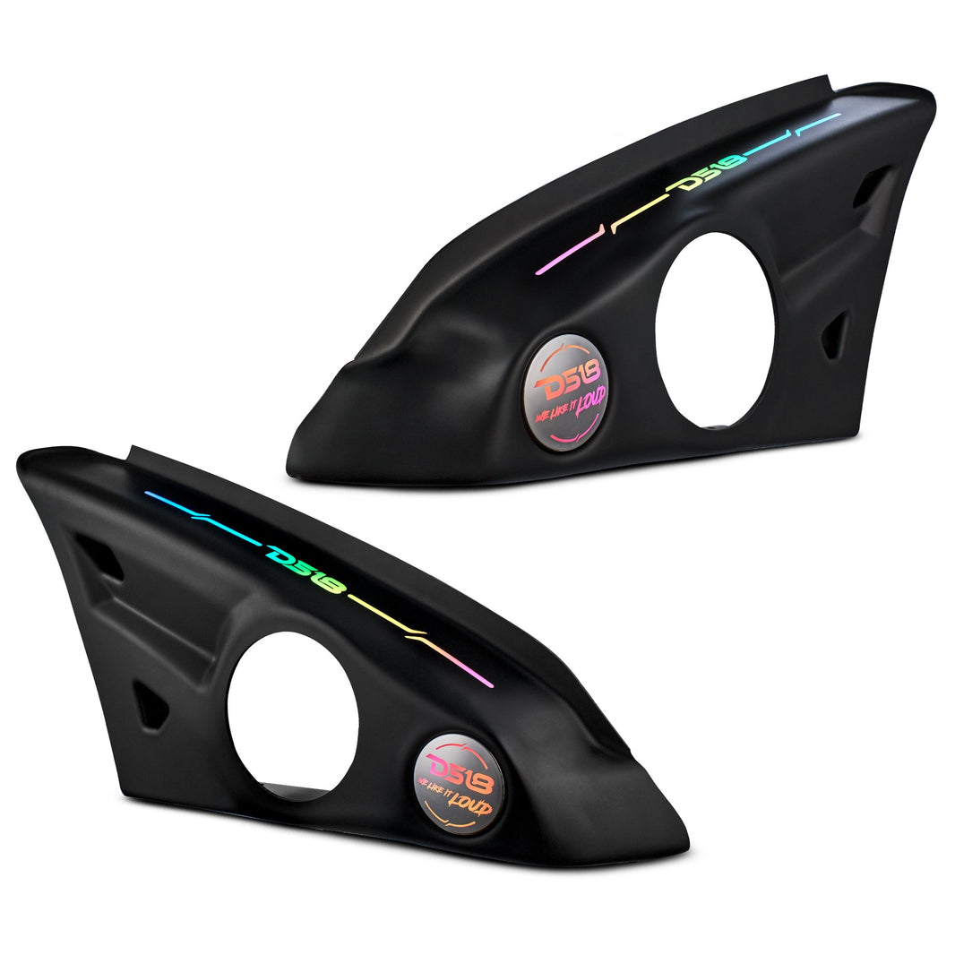 Polaris Slingshot Arm Rest Empty Enclosure With Digital Led Lights fits 2 x 6.5" Speakers | 2015 - Current