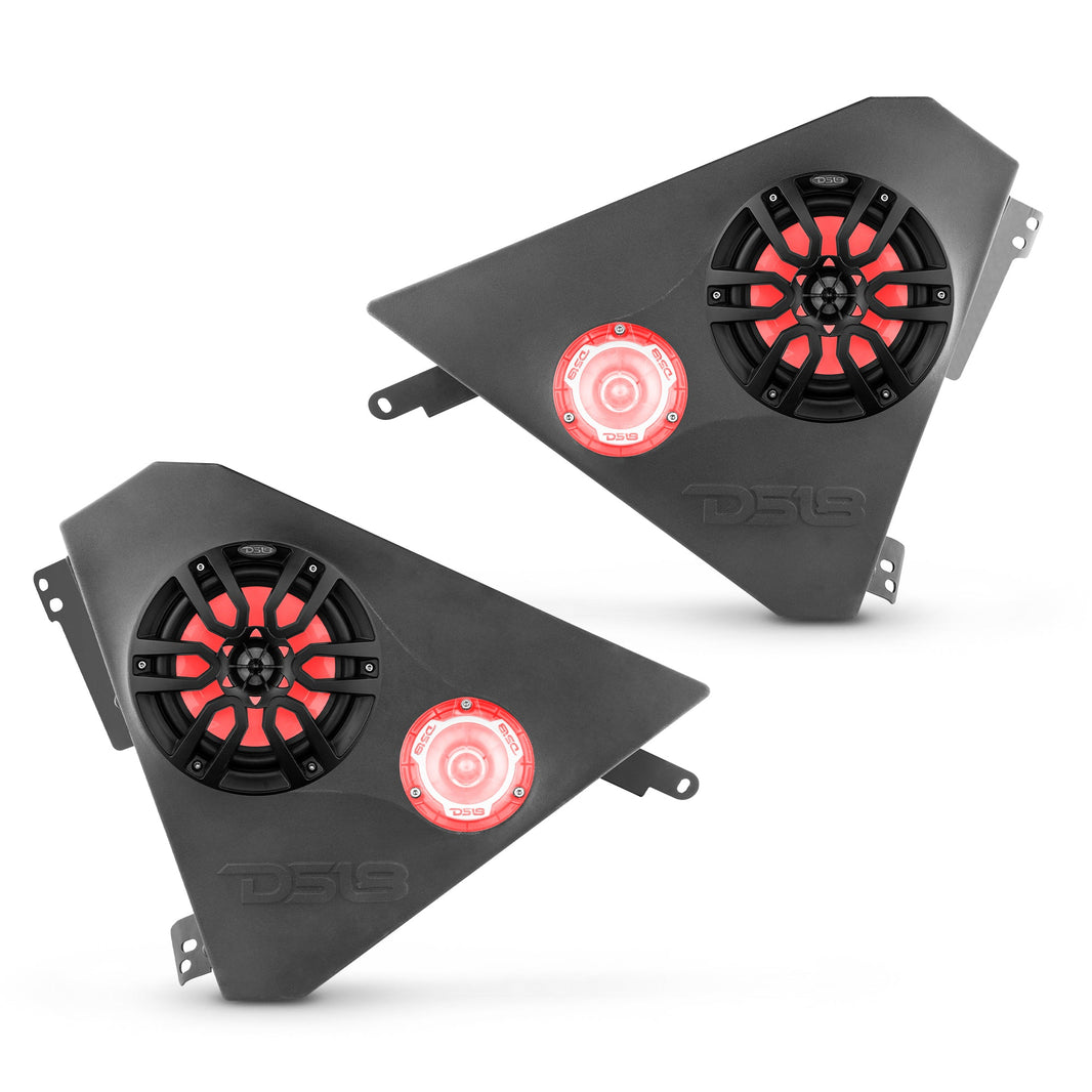 Polaris Slingshot Front Kick Panel 2 X 6.5" Enclosure with NXL-6/BK and PRO-TW1L | 2015 - Current