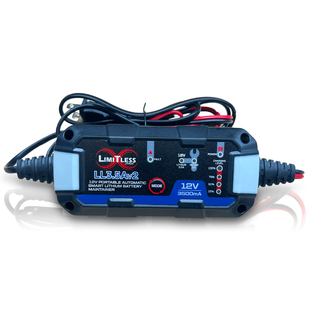 Limitless Lithium Stock Voltage 3.5A Battery Maintainer v2 (Sodium / Lifepo4) | LL3.5A-MTN-SV-v2 | by: Limitless Lithium @ the lowest price of $89.99