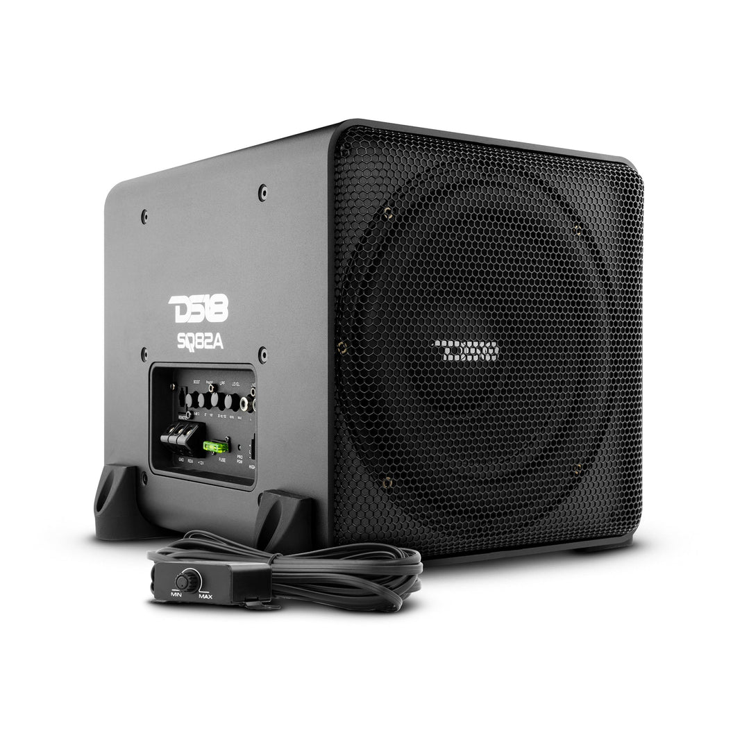 Dual 8" Loaded Amplified High End Aluminum Subwoofer Enclosure 300 Watts Rms