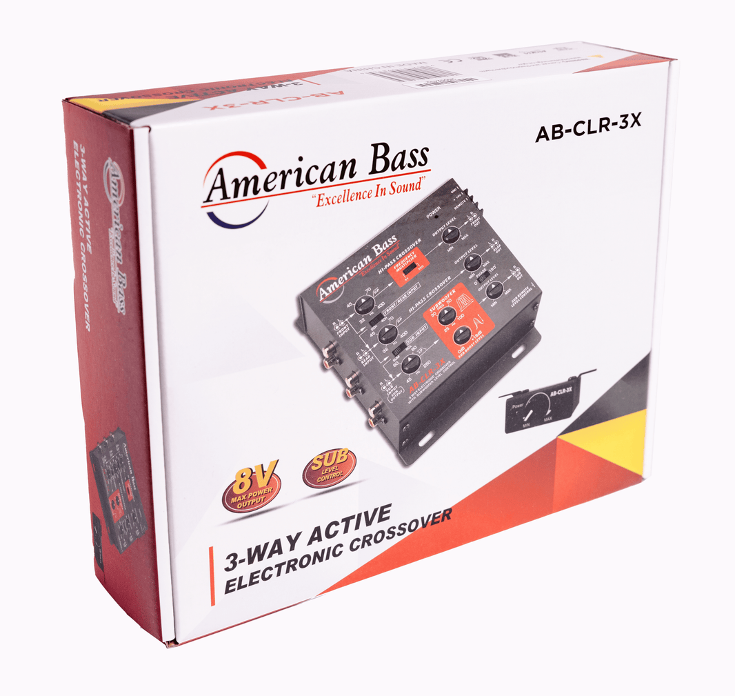AB-CLR-3X 3-Way Active Electronic Crossover with Subwoofer Level Control - AB-CLR-3X