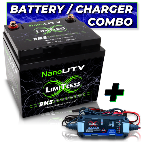 Nano - UTV / Power sports Battery With 3.5A Battery Maintainer