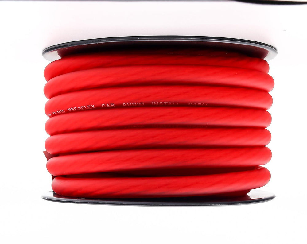1/0 Gauge Mega Flex Power Cable 25/50ft Roll - Black / 25ft