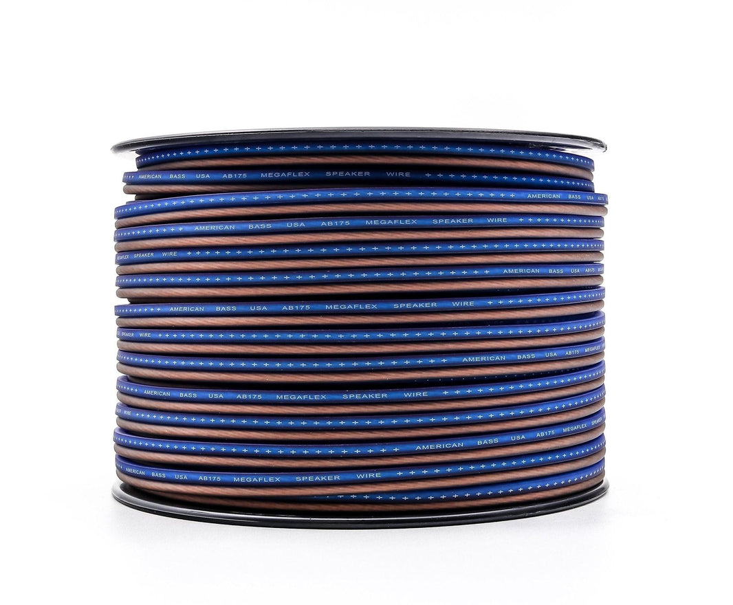 14 Gauge Mega Flex Speaker Wire 200ft Roll - Blue and Black