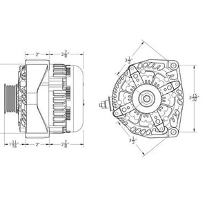 250A large case hairpin alternator for 2001-2007 GM full size truck 6.6l Diesel - side output stud | 11348250 | by: Mechman @ the lowest price of $429.00