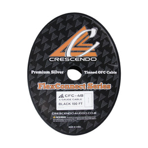 CRESCENDO AUDIO | FLEXCONNECT OFC 4 GAUGE BLACK (100FT SPOOL)