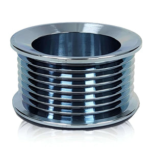 2.5" (62mm) 8 rib pulley, zinc plated corrosion resistant