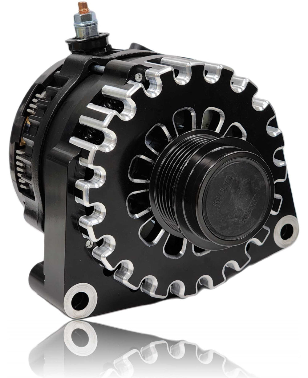 250 Amp Billet Racing Alternator for C7 Corvette - Black Anodized | B11794250B | by: Mechman @ the lowest price of $574.00