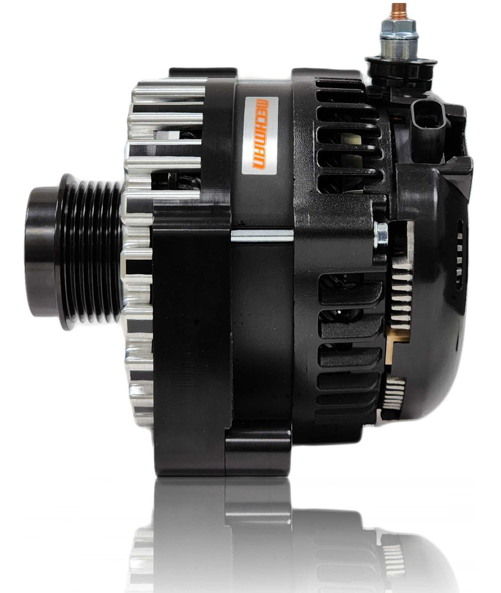 250 Amp Billet Racing Alternator for C7 Corvette - Black Anodized | B11794250B | by: Mechman @ the lowest price of $574.00