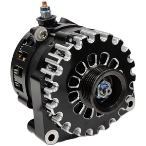 250 Amp Black Billet High Output Alternator for GM 2 pin WITH RVC Bypass | B14019250B | by: Mechman @ the lowest price of $549.00