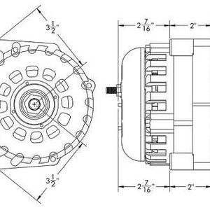 250 Amp Black Billet High Output Alternator for GM 2 pin WITH RVC Bypass | B14019250B | by: Mechman @ the lowest price of $549.00