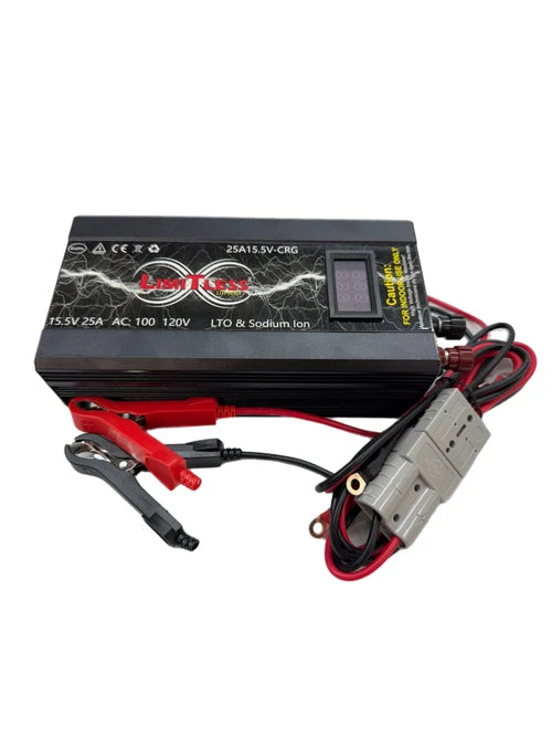 Limitless Lithium 25A 15.5V Charger / Power Supply with L.E.D Screen 