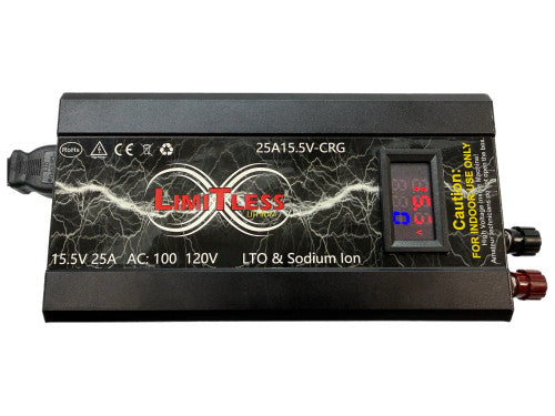 Limitless Lithium 25A 15.5V Charger / Power Supply with L.E.D Screen 
